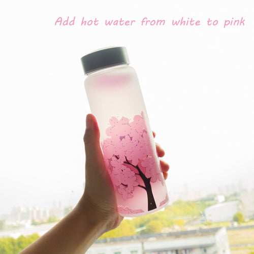 Color Changing Glass Water Bottle