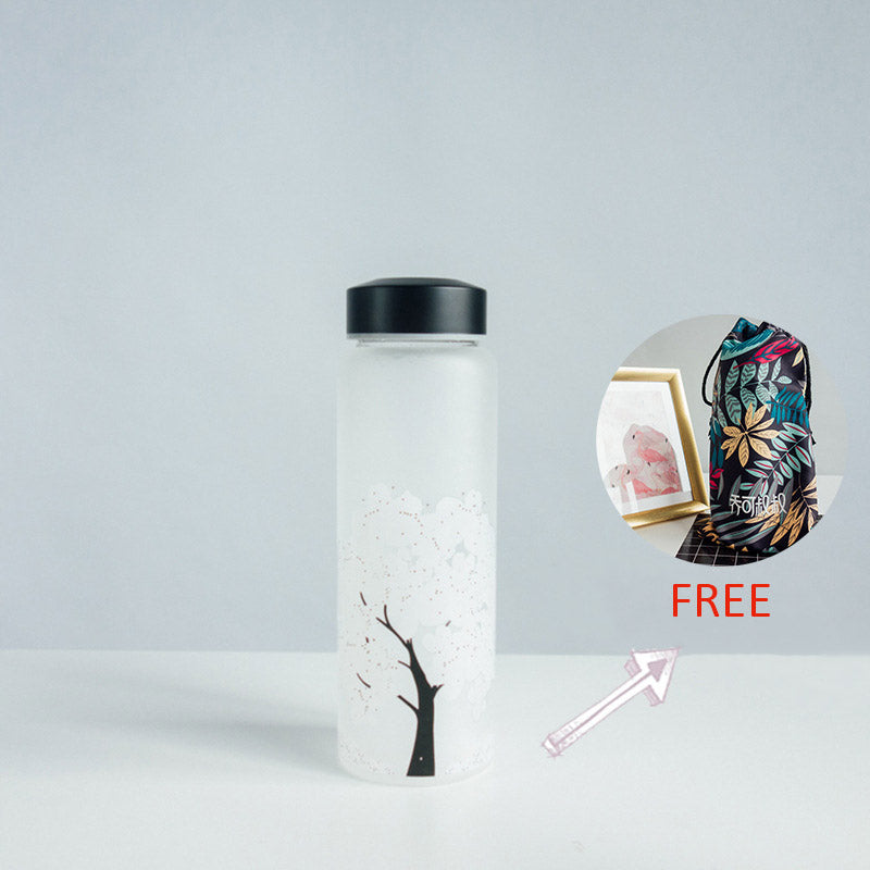 Color Changing Glass Water Bottle
