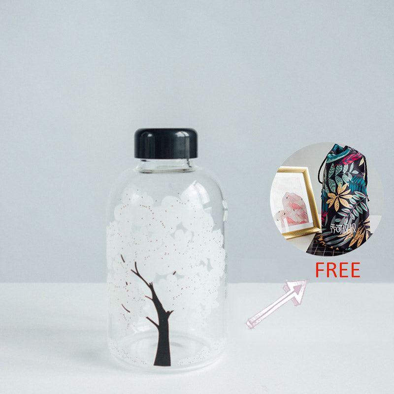 Color Changing Glass Water Bottle