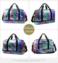 Iridescent Pearl Gym Duffel Bag – Shoe Compartment & Wet/Dry Separation