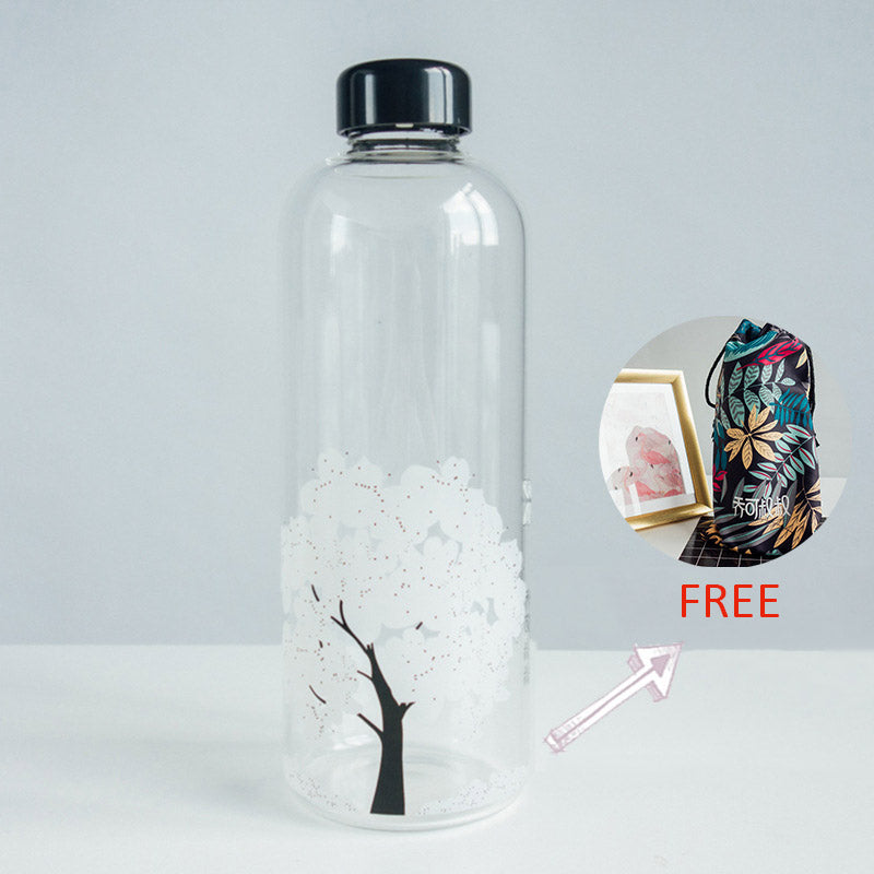 Color Changing Glass Water Bottle