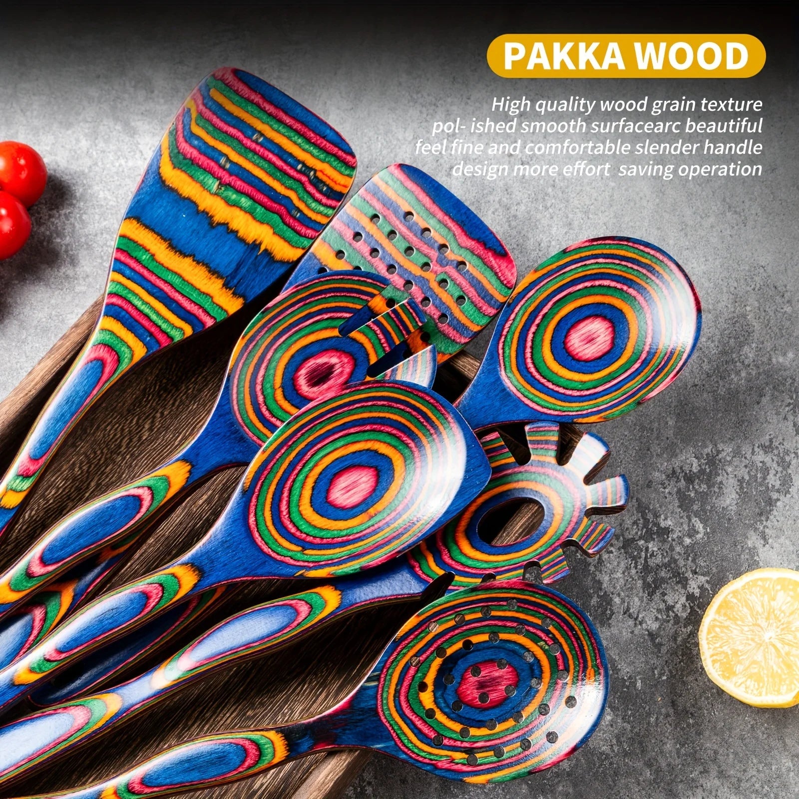 7pc. Artisan Wood Cooking Utensil Set