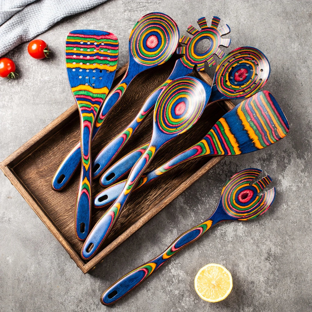 7pc. Artisan Wood Cooking Utensil Set