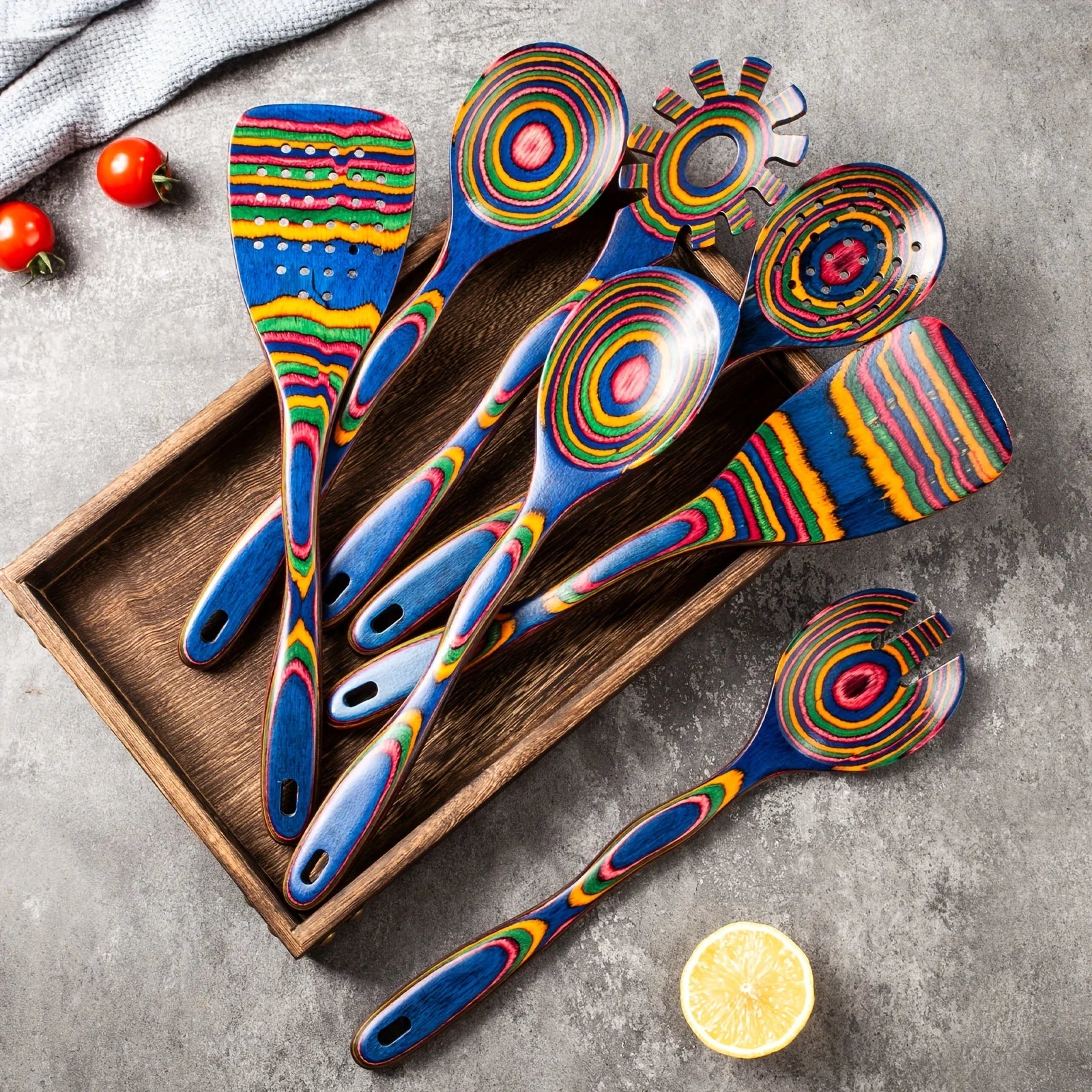 7pc. Artisan Wood Cooking Utensil Set