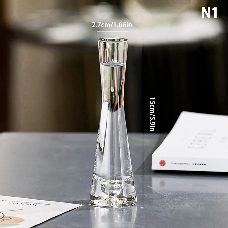 Luxury Handmade Glass Flower Vase, Slim Single Stem Bud Vase