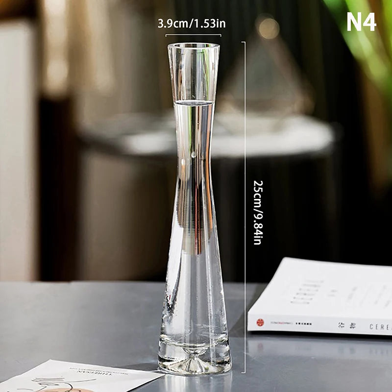 Luxury Handmade Glass Flower Vase, Slim Single Stem Bud Vase