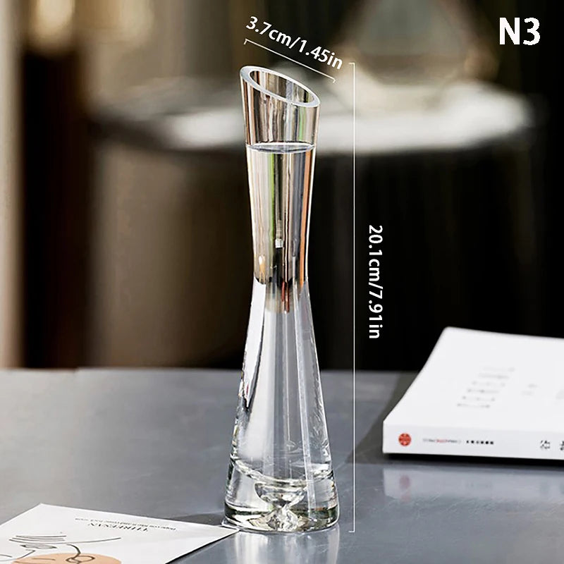 Luxury Handmade Glass Flower Vase, Slim Single Stem Bud Vase